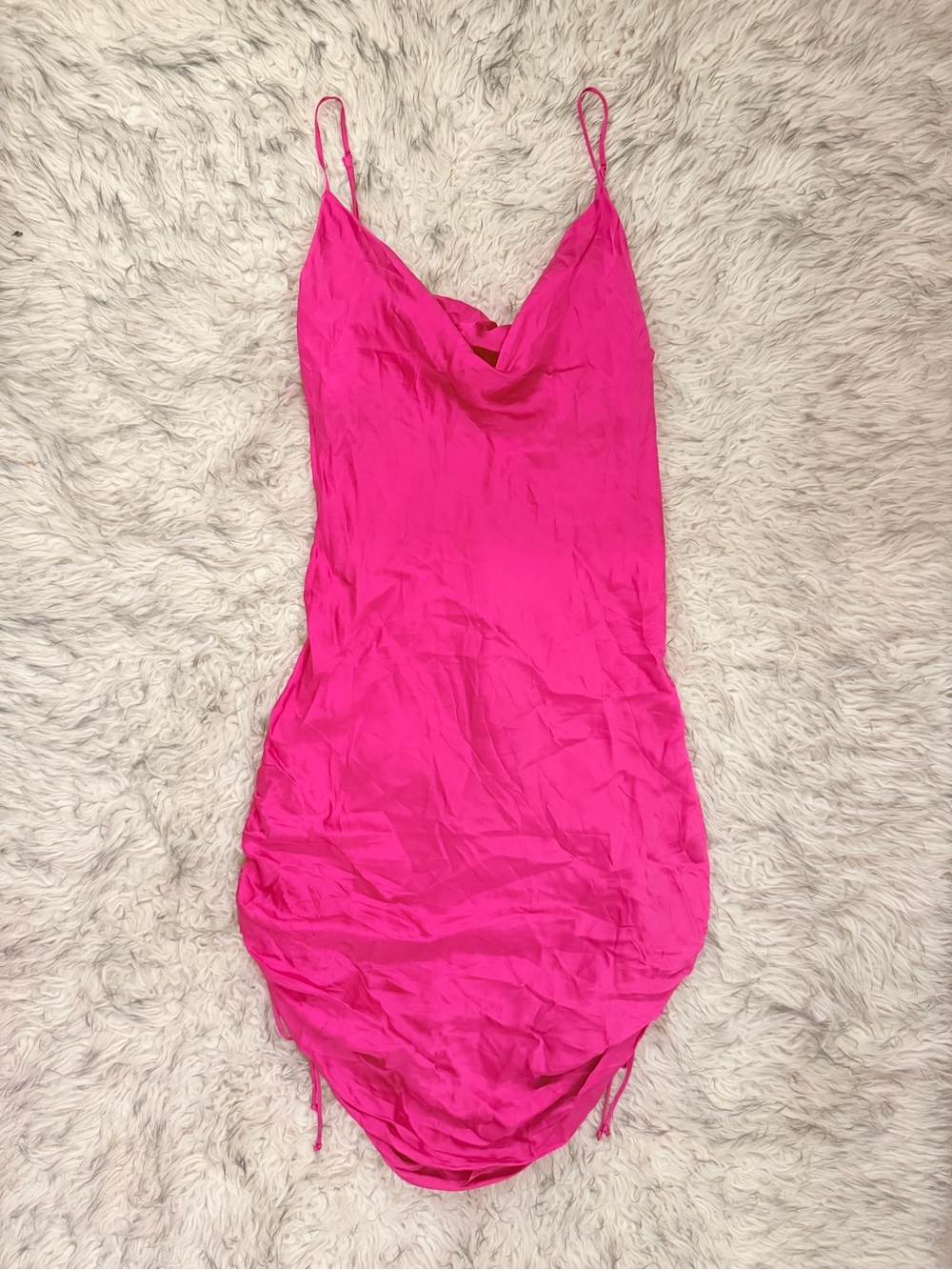 Wilfred ‘Only’ Ruched Slip Dress - Electron Fuchsia